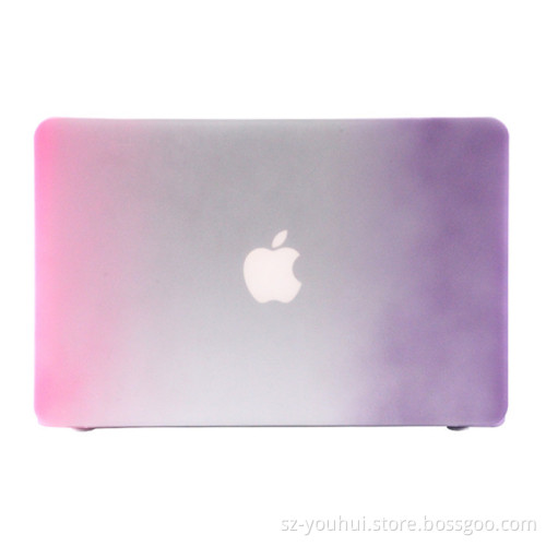 New&Hot rainbow spray color hard case for Macbook 11.6" air case with free gift case cover